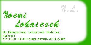 noemi lokaicsek business card